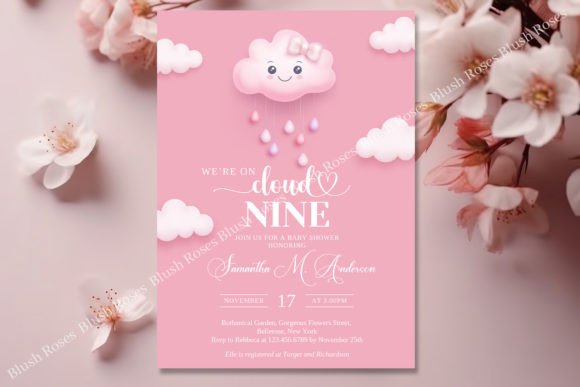 Download We're on Cloud Nine Baby Shower Invite - Baby shower invite Collection