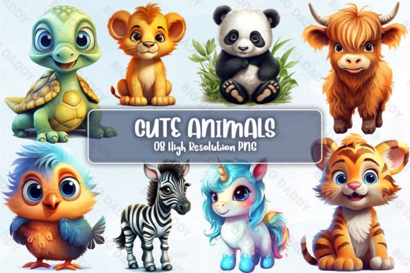 Download Cute Animals Sublimation Clipart - Animal Collection