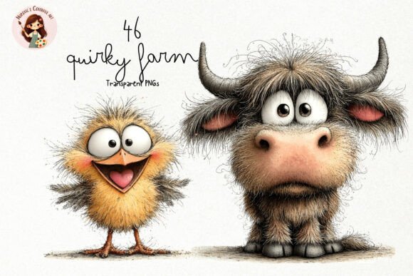 Download Whimsical Quirky Farm Animals PNG - Animal Collection