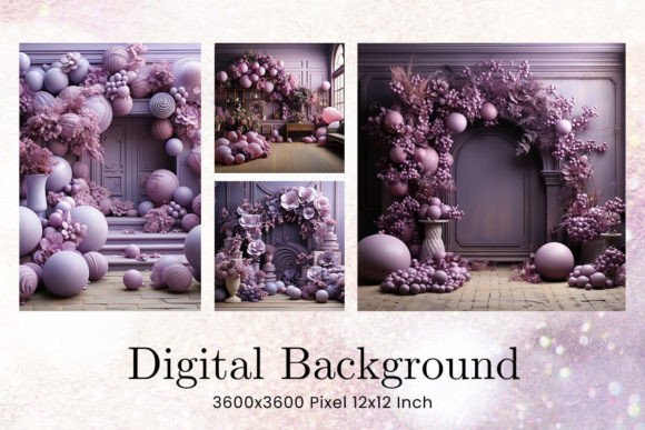 Download Balloon Party Studio Backdrop Overlays - Premium Resources
