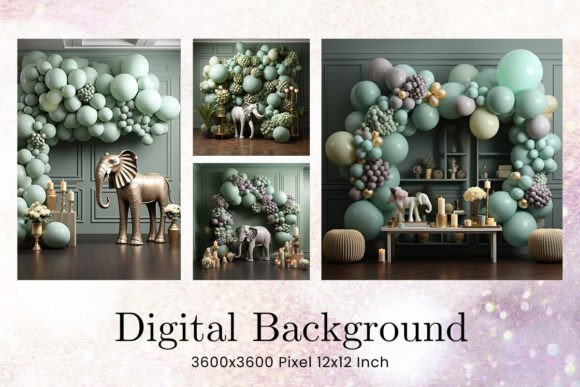 Download Balloon Party Studio Backdrop Overlays - Premium Resources