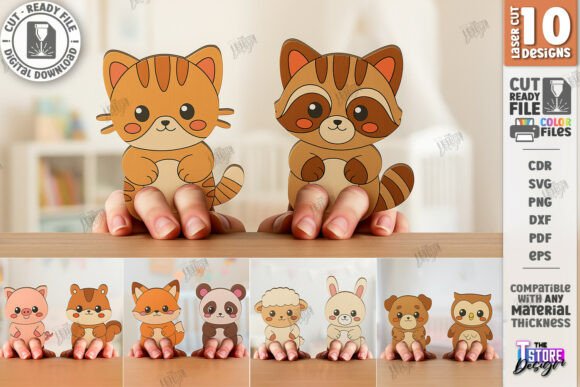 Download Finger Puppet Laser Cut Bundle | Animals - Animal Collection