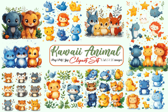 Download Kawaii Animal Clipart Set - Animal Collection