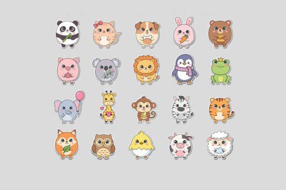 Download Kawaii Animal Clipart Bundle SVG - Animal Collection