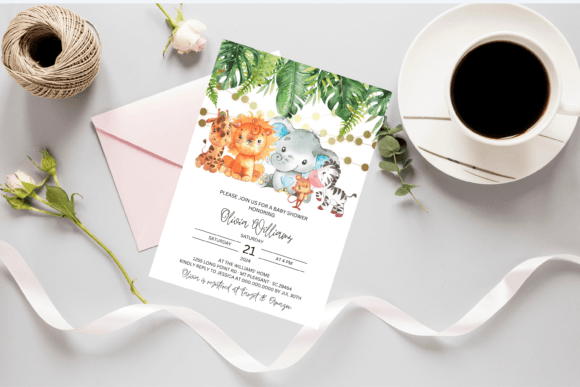 Download Animals Safari Baby Shower Invitation - Animal Collection
